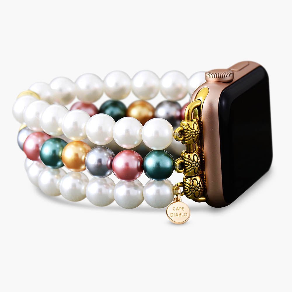 Pearl Garden Stretch Apple Watch Strap