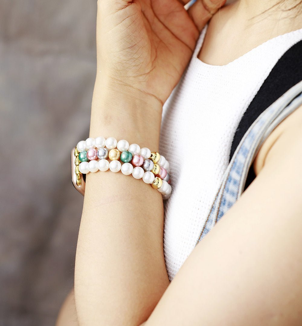 Pearl Garden Stretch Apple Watch Strap